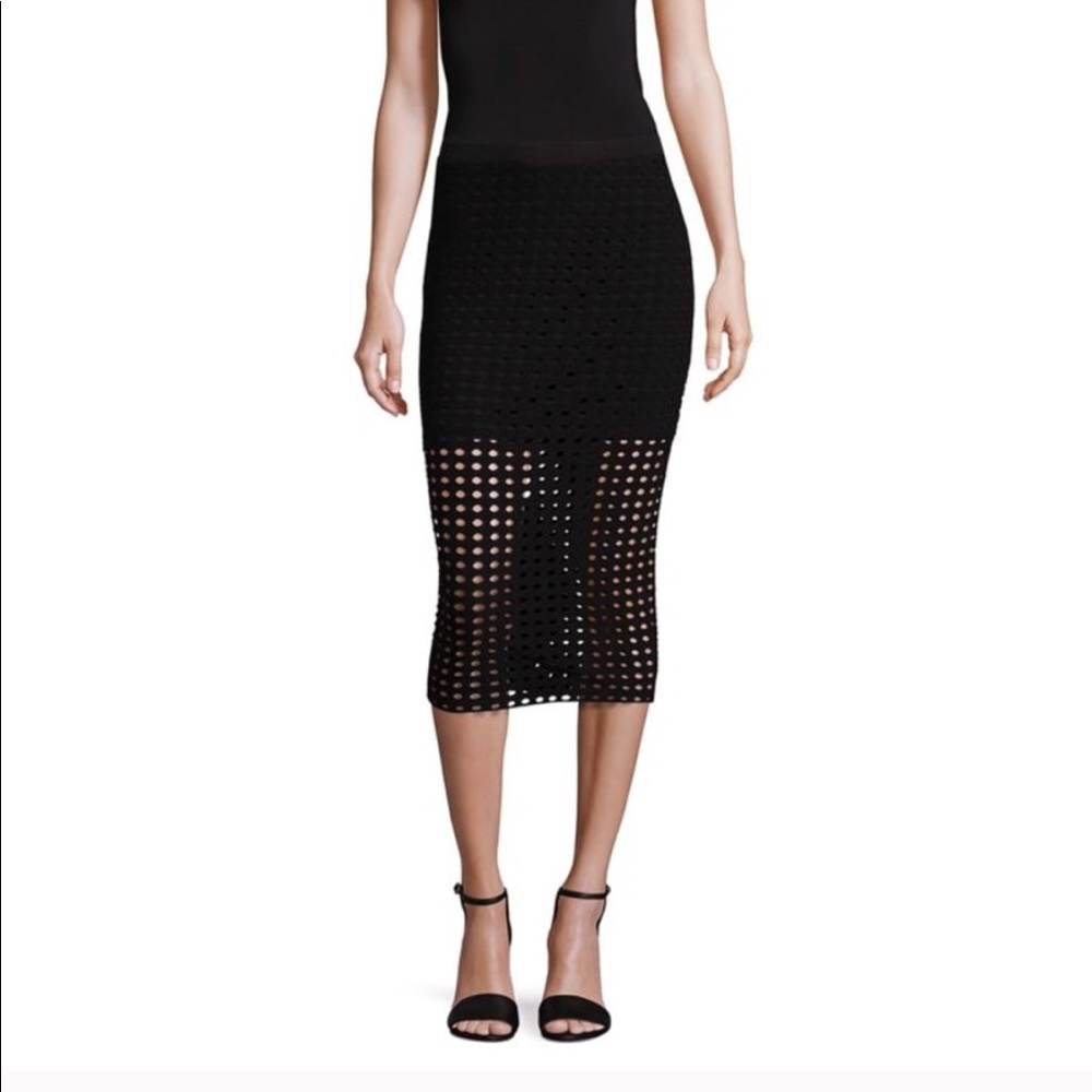 T by Alexander Wang Circle Hole Jacquard Skirt NWT